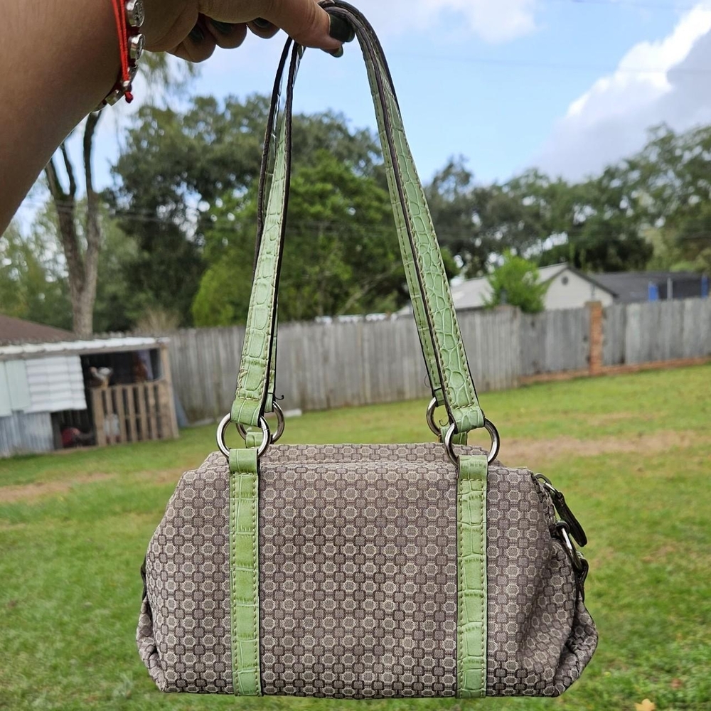 Nine West Green & Browm Y2k Shoulder Bag